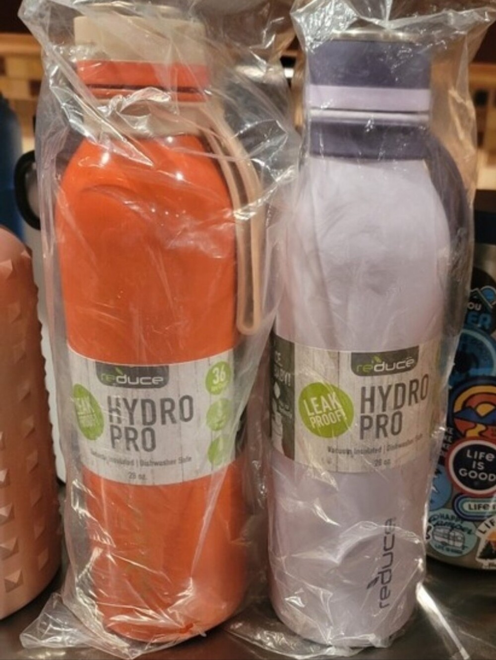 Reduce Hydro Pro 28 fl.oz Water Bottles 2pc Bundle Orange Lilac